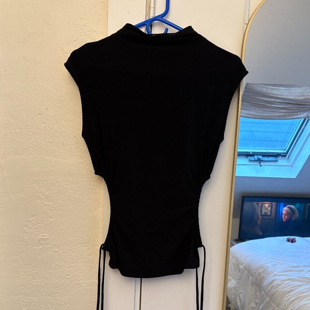 Open Edit Mock Neck Tank Top - Black, XS